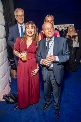 ABB GOLDHENNE- Dietmar Bartsch, Heidi Reichinnek, Gregor Gysi und Eva von Angern Linke Politiker zu Gast auf der Aftershow Party bei der Verleihung der 32.Goldenen Henne Publikumspreis in der Neue Messe Leipzig am 04.09.2026 in Leipzig Sachsen Deutschland