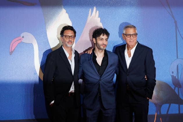IPA88134975 - VENICE, ITALY - SEPTEMBER 4: (L-R) Grant Heslov, Rami Kodeih, and George Clooney attend the screening of Furies during the 83rd Venice International Film Festival at Sala Giardino on September 4, 2026, in Venice, Italy. Photo: Cinzia Camela.  Copyright: xCinziaxCamela LiveMediax xCinziaxCamela LiveMediax 88134975