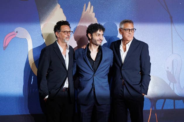 IPA88134967 - VENICE, ITALY - SEPTEMBER 4: (L-R) Grant Heslov, Rami Kodeih, and George Clooney attend the screening of Furies during the 83rd Venice International Film Festival at Sala Giardino on September 4, 2026, in Venice, Italy. Photo: Cinzia Camela.  Copyright: xCinziaxCamela LiveMediax xCinziaxCamela LiveMediax 88134967