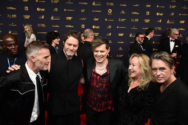 Gary Barlow, Jason Orange, Michael Kelly, Gast und Mark Owen von Take That bei der 32. Verleihung der Goldenen Henne 2026 in der Leipziger Messe. Leipzig, 04.09.2026 Copyright: xMatthiasxWehnertx