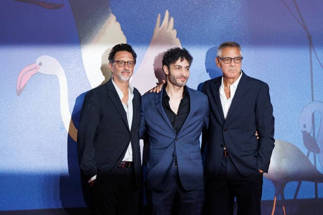 IPA88134996 - VENICE, ITALY - SEPTEMBER 4: (L-R) Grant Heslov, Rami Kodeih, and George Clooney attend the screening of Furies during the 83rd Venice International Film Festival at Sala Giardino on September 4, 2026, in Venice, Italy. Photo: Cinzia Camela.  Copyright: xCinziaxCamela LiveMediax xCinziaxCamela LiveMediax 88134996
