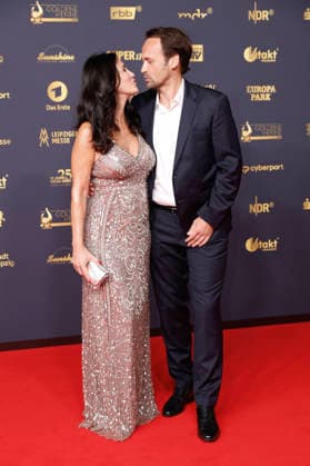 Mariella Ahrens mit Partner Marco van Dre bei der 32. Verleihung der Goldenen Henne 2026 in der Leipziger Messe. Leipzig, 04.09.2026