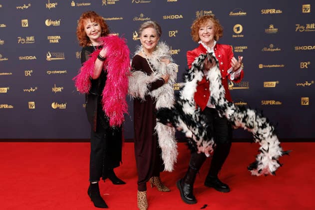 Regina Thoss, Dagmar Frederic und Dagmar Gelbke bei der 32. Verleihung der Goldenen Henne 2026 in der Leipziger Messe. Leipzig, 04.09.2026