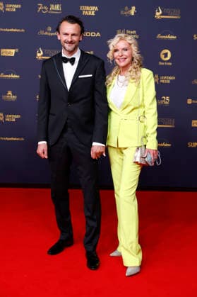 Victoria Herrmann mit Ehemann David Böthig bei der 32. Verleihung der Goldenen Henne 2026 in der Leipziger Messe. Leipzig, 04.09.2026