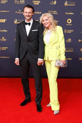 Victoria Herrmann mit Ehemann David Böthig bei der 32. Verleihung der Goldenen Henne 2026 in der Leipziger Messe. Leipzig, 04.09.2026