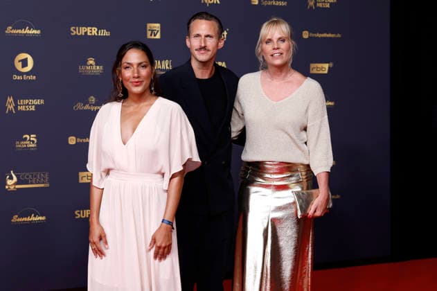 Amy Mußul, Johannes Hendrik Langer und Melanie Marschke bei der 32. Verleihung der Goldenen Henne 2026 in der Leipziger Messe. Leipzig, 04.09.2026