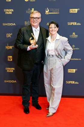 Hape Kerkeling und Tahnee Schaffarczyk bei der 32. Verleihung der Goldenen Henne 2026 in der Leipziger Messe. Leipzig, 04.09.2026