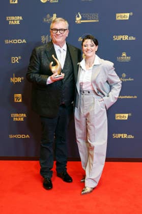 Hape Kerkeling und Tahnee Schaffarczyk bei der 32. Verleihung der Goldenen Henne 2026 in der Leipziger Messe. Leipzig, 04.09.2026