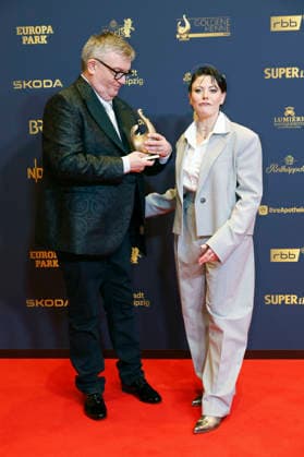 Hape Kerkeling und Tahnee Schaffarczyk bei der 32. Verleihung der Goldenen Henne 2026 in der Leipziger Messe. Leipzig, 04.09.2026