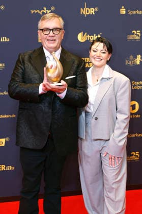 Hape Kerkeling und Tahnee Schaffarczyk bei der 32. Verleihung der Goldenen Henne 2026 in der Leipziger Messe. Leipzig, 04.09.2026
