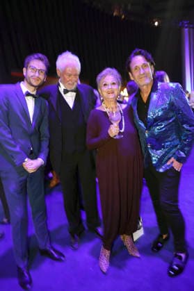 Gast, Klaus Lenk, Dagmar Frederic und Falk-Willy Wild bei der 32. Verleihung der Goldenen Henne 2026 in der Leipziger Messe. Leipzig, 04.09.2026