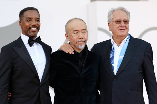 Italy, Lido di Venezia, September 4, 2026 - The Red Carpet of Mr. Nelson, Did You Kill People? Screening during the 83rd Venice International Film Festival Europe, Italy, Lido di Venezia, September 4, 2026: Rodney Hicks, Shinya Tsukamoto and Geoffrey Rush attend the Mr. Nelson, Did You Kill People? Screening during the 83rd Venice International Film Festival at Sala Grande on September 04, 2026 in Venice, Italy., Credit:Ottavia Da Re Agenzia Sintesi Avalon Italy, Venice Copyright: xOttaviaxDaxRex xAgenziaxSintesix xAvalonx 1130957977