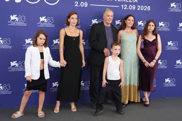 Sara Arenberg Gitai, Amos Gitai, Keren Gitai und Gäste beim Photocall zum Dokumentarfilm The Road to Jericho auf der Biennale di Venezia 2026 83. Internationale Filmfestspiele von Venedig im Palazzo del Casino. Venedig, 05.09.2026