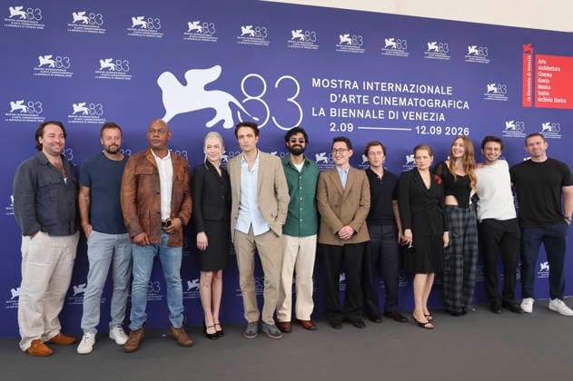 Bokeem Woodbine, Phoebe Bridgers, Robert Pattinson, Ajon Singh, Lance Oppenheim, Skyler Gisondo, Merritt Wever und Team beim Photocall zum Kinofilm Primetime auf der Biennale di Venezia 2026 83. Internationale Filmfestspiele von Venedig im Palazzo del Casino. Venedig, 05.09.2026