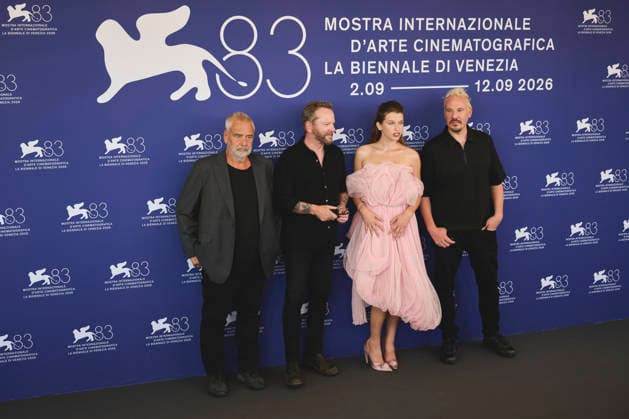 September 5, 2026, Venice, Italy, Italy: EVER GABO J. ANDERSON, LUC BESSON, KIEFER SUTHERLAND, at the Photocall for the movie Father Joe Premiere at the 83rd Venice Film Festival. Venice Italy - ZUMAg279 20260905_zip_g279_011 Copyright: xAlessandroxGalatolix