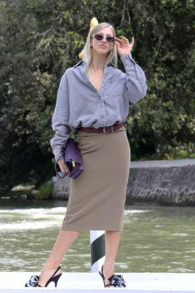 Virna Toppi bei der Ankunft am Pier des Hotels Excelsior auf der Biennale di Venezia 2026 83. Internationale Filmfestspiele von Venedig. Venedig, 05.09.2026