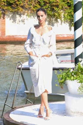 Esmeralda Pimentel bei der Ankunft am Pier des Hotels Excelsior auf der Biennale di Venezia 2026 83. Internationale Filmfestspiele von Venedig. Venedig, 05.09.2026