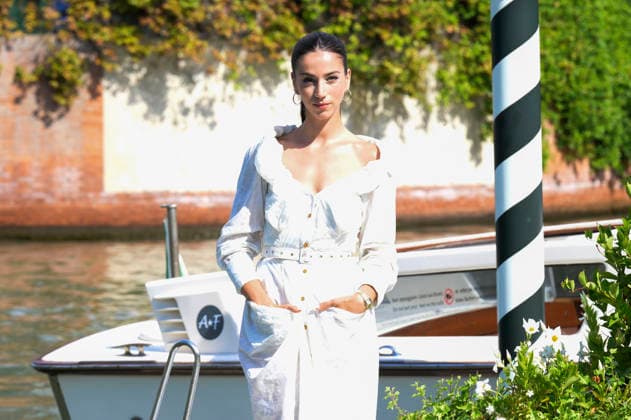 Esmeralda Pimentel bei der Ankunft am Pier des Hotels Excelsior auf der Biennale di Venezia 2026 83. Internationale Filmfestspiele von Venedig. Venedig, 05.09.2026