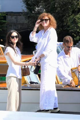Susan Sarandon bei der Abfahrt vom Pier des Hotels Excelsior auf der Biennale di Venezia 2026 83. Internationale Filmfestspiele von Venedig. Venedig, 05.09.2026