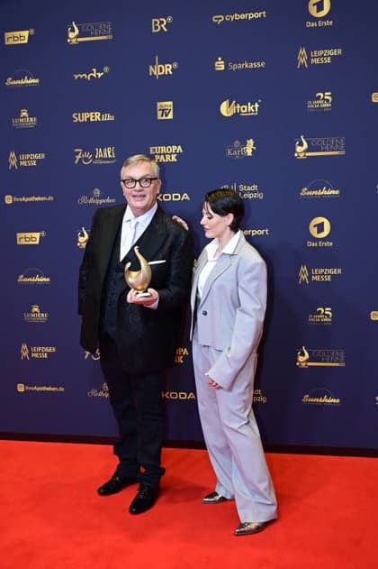 Hape Kerkeling und Tahnee Schaffarczyk bei der 32. Verleihung der Goldenen Henne 2026 in der Leipziger Messe. Leipzig, 04.09.2026 Copyright: xMatthiasxWehnertx
