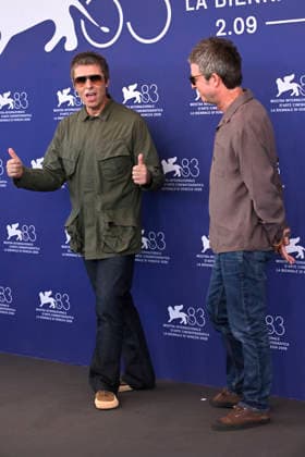 Liam Gallagher (L) and Noel Gallagher attend the Oasis: Don t Look Back in Anger Photocall during the 83rd Venice International Film Festival at Palazzo del Casino on Saturday, September 5, 2026 in Venice, Italy.  VEN20260905212 RoccoxSpaziani