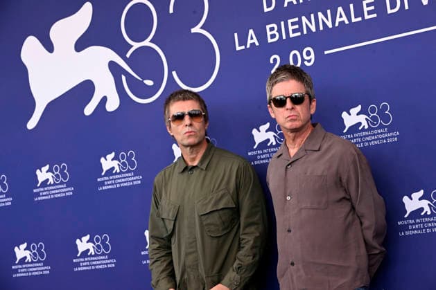 Liam Gallagher (L) and Noel Gallagher attend the Oasis: Don t Look Back in Anger Photocall during the 83rd Venice International Film Festival at Palazzo del Casino on Saturday, September 5, 2026 in Venice, Italy.  VEN20260905215 RoccoxSpaziani