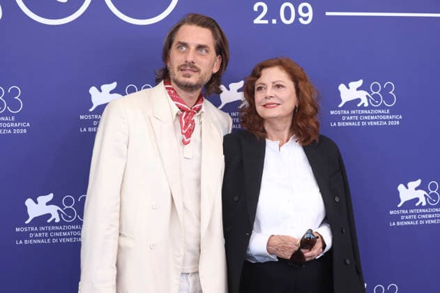 Luca Marinelli und Susan Sarandon beim Photocall zum Kinofilm The Echo Chamber auf der Biennale di Venezia 2026 83. Internationale Filmfestspiele von Venedig im Palazzo del Casino. Venedig, 06.09.2026