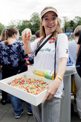 Mareike Fell beim Benefiz-Fußballspiel Kicken mit Herz zu Gunsten der Kinderstation des UKE im Stadion Hoheluft. Hamburg, 06.09.2026