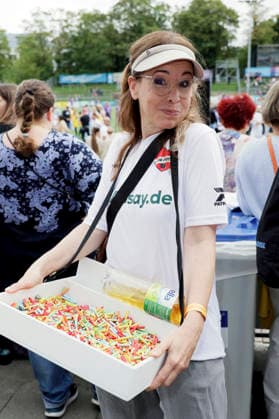 Mareike Fell beim Benefiz-Fußballspiel Kicken mit Herz zu Gunsten der Kinderstation des UKE im Stadion Hoheluft. Hamburg, 06.09.2026