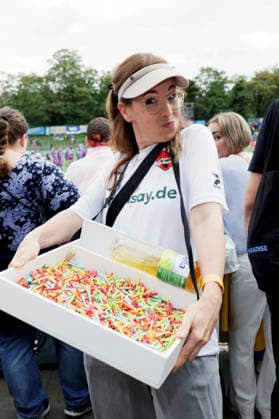 Mareike Fell beim Benefiz-Fußballspiel Kicken mit Herz zu Gunsten der Kinderstation des UKE im Stadion Hoheluft. Hamburg, 06.09.2026