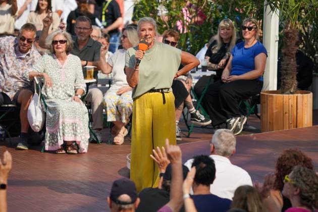 ZDF-Fernsehgarten 2026. Andrea Kiwi Kiewel im ZDF Fernsehgarten mit dem Motto Powergarten am 06.09.2026 in Mainz. Mainz ZDF Fernsehgarten Rheinland-Pfalz