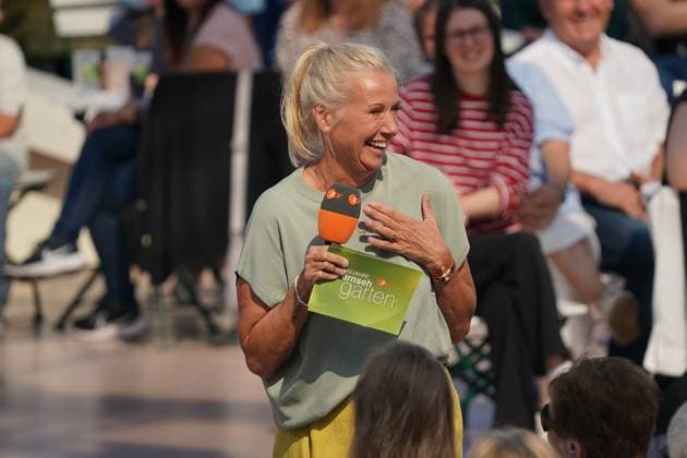 ZDF-Fernsehgarten 2026. Andrea Kiwi Kiewel im ZDF Fernsehgarten mit dem Motto Powergarten am 06.09.2026 in Mainz. Mainz ZDF Fernsehgarten Rheinland-Pfalz