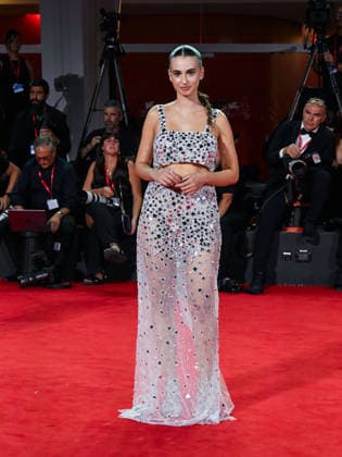 IPA88207276 - Venice, 83rd Venice International Film Festival 2026 - Night 5 - Filming Italy red carpet - Pictured: Letizia AmÃ²  Copyright: xManuelexMangiarottix xPoolxPhotoxEventsx08x 88207276