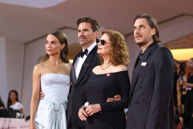 Venice 2026 Hombre Al Agua Screening NB Luca Marinelli, Susan Sarandon, Andrea Pallaoro, Alicia Vikander attending the Hombre Al Agua Red carpet as part of the 83th Venice International Film Festival at the Lido in Venice, Italy on September 06, 2026. Photo by Nasser Berzane ABACAPRESS.COM Venice Italy  Copyright: xBerzanexNasser ABACAx