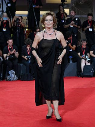 IPA88206099 - Venice, 83rd Venice International Film Festival 2026 - Night 5 - Filming Italy red carpet - Pictured: Monica Guerritore  Copyright: xManuelexMangiarottix xPoolxPhotoxEventsx08x 88206099
