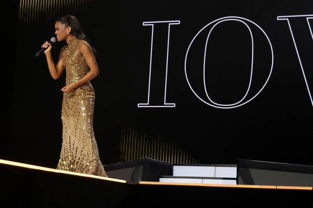 McKenzie Kerry, Miss Iowa, participates in the talent segment of Miss America 2027 at the West Palm Beach Convention Center in West Palm Beach, Florida on Sunday, September 6, 2026.  MIA20260906118 GaryxIxRothstein