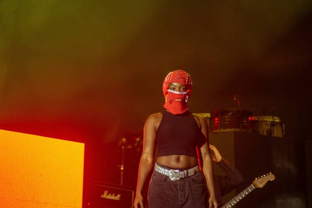 RIO DE JANEIRO, RJ - 06.09.2026: ROCK IN RIO 2026 - Baiana System performing on the Sunset stage on the third day of Rock in Rio 2026, Sunday, September 6th, amidst heavy rain, at Cidade do Rock, Barra, Rio de Janeiro, RJ. x3011601x  CristianexMota