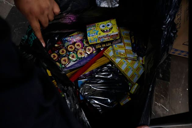 September 6, 2026, Mexico City, Cdmx, Mexico: The Collective Transport System (STC Metro), in coordination with the Citizen Security Secretariat (SSC-CDMX) community policing units, launched the Zero Fireworks operation to prevent the purchase and transport of fireworks that endanger public transport users. The operation began on September 1st and runs until the 15th, the day Mexico celebrates the Cry of Independence. A checkpoint was set up at the Merced Metro stationÃ¢â‚¬a known site for the illegal sale of fireworksÃ¢â‚¬where 10 kilograms of fireworks of various types and explosive intensities have been seized; Civil Protection personnel collect these explosives daily for controlled destruction. Mexico City Mexico  - ZUMAp204 20260906_zip_p204_046 Copyright: xJosuexPerezx