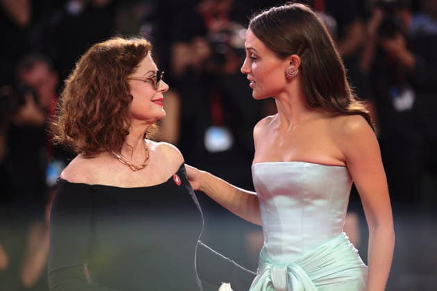 83rd Venice International Film Festival in Venice, Italy - 06 Sep 2026. American actress Susan Sarandon, Swedish actress Alicia Vikander attend the red carpet of the film The Echo Chamber at the 83rd Venice International Film Festival at the Sala Grande. The Filming Italy Venice Award delegation, with 80 international and national guests, will also walk this carpet afterward. Venice Italy Copyright: xMarcoxBaradax xSOPAxImagesx 20260906_RED CARPET THE ECHO CHAMBER AND HOMBRE AL AGUA-1890