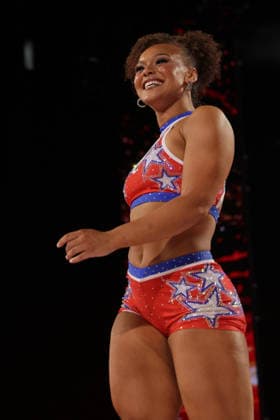 Regan Hutsell, Miss Texas, participates in the fitness segment of Miss America 2027 at the West Palm Beach Convention Center in West Palm Beach, Florida on Sunday, September 6, 2026.  MIA20260906232 GaryxIxRothstein