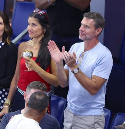 US Open - Scott Foley And Marika Dominczyk In The Stands Actor Scott Foley with his wife Marika Dominczyk attend round of 16 at the US Open in New York, NY on September 7, 2026. Photo by Dylan Travis ABACAPRESS.COM New York NY United States  Copyright: xDylanxTravis ABACAx