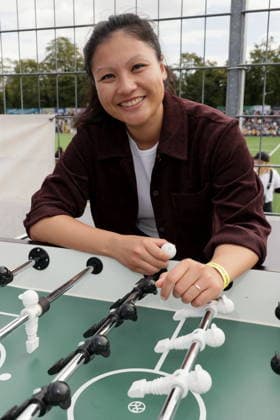 KICKEN MIT HERZ 2026 Linh Tran, Kicken mit Herz das Charity Fussballspiel zu Gunsten der Kinderstation des UKE im Stadion Hoheluft, Hamburg, 06.09.2026 Copyright: xEventpressxMPx