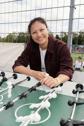 KICKEN MIT HERZ 2026 Linh Tran, Kicken mit Herz das Charity Fussballspiel zu Gunsten der Kinderstation des UKE im Stadion Hoheluft, Hamburg, 06.09.2026 Copyright: xEventpressxMPx