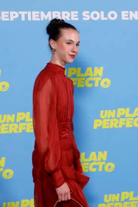 September 7, 2026, Madrid, Community Of Madrid, Spain: Spanish young actress ANASTASIA RUSSO poses for photographers during the photocall presentation of the upcoming family comedy film Un Plan Perfecto at the Sony Pictures offices on Monday, September 7, 2026, in Madrid, Spain. Best known for her breakout role in the acclaimed psychological thriller Tin & Tina , the talented teen actress stars in this holiday feature about the struggling Ibanez family, who discover an unfinished underground tunnel in their basement and attempt an audacious bank heist to avoid imminent eviction. Directed by MARIA PULIDO (not pictured) and featuring an ensemble cast including JORDI SANCHEZ (not pictured) and LEO HARLEM (not pictured), the film is presente  - ZUMAo127 20260907_zep_o127_057 Copyright: xHugoxOrtunox