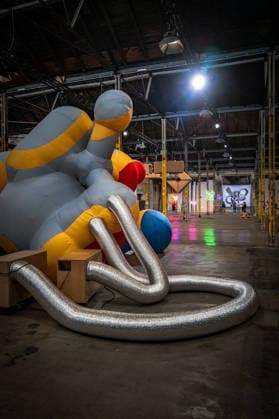 Berlin Reinickendorf; Wilhelm Hallen Wilhelmhallen an der Kopenhagener Straße, denkmalgeschütztes ehemaliges Industrieareal, neu entstehendes Zentrum der Kreativwirtschaft; Kunstfestival Hallen 07 Berlin Art Week 2026 - 07.09.2026 Berlin