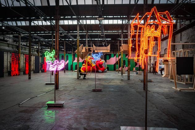 Berlin Reinickendorf; Wilhelm Hallen Wilhelmhallen an der Kopenhagener Straße, denkmalgeschütztes ehemaliges Industrieareal, neu entstehendes Zentrum der Kreativwirtschaft; Kunstfestival Hallen 07 Berlin Art Week 2026 - 07.09.2026 Berlin