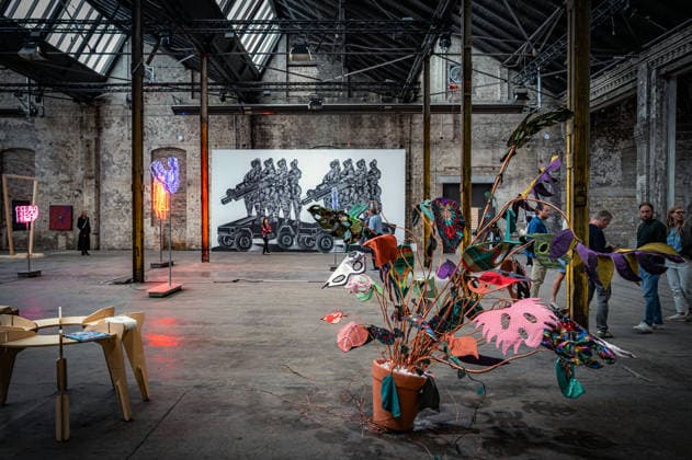 Berlin Reinickendorf; Wilhelm Hallen Wilhelmhallen an der Kopenhagener Straße, denkmalgeschütztes ehemaliges Industrieareal, neu entstehendes Zentrum der Kreativwirtschaft; Kunstfestival Hallen 07 Berlin Art Week 2026 - 07.09.2026 Berlin