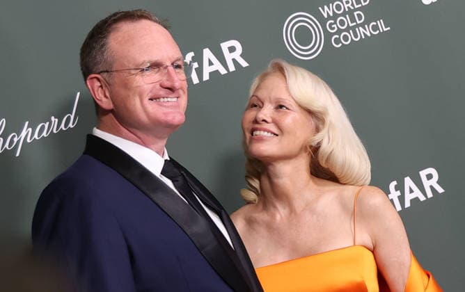 amfAR Gala Venezia 2026 VENICE, ITALY - SEPTEMBER 06: Kyle Clifford and Pamela Anderson attend the amfAR Gala Venezia 2026 presented by World Gold Council at Hilton Molino Stucky on September 06, 2026 in Venice, Italy. CAP KA Kristina Afanasyeva Venice ITALY Copyright: xKristinaxAfanasyeva CapitalxPicturesx
