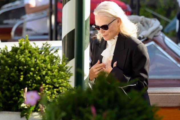 Pamela Anderson bei der Ankunft am Pier des Hotels Excelsior auf der Biennale di Venezia 2026 83. Internationale Filmfestspiele von Venedig. Venedig, 07.09.2026