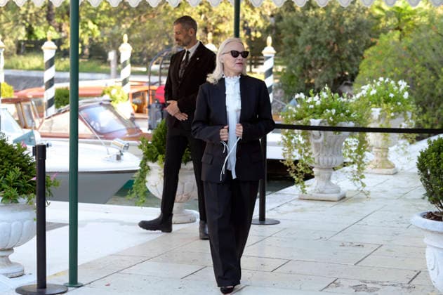Pamela Anderson bei der Ankunft am Pier des Hotels Excelsior auf der Biennale di Venezia 2026 83. Internationale Filmfestspiele von Venedig. Venedig, 07.09.2026